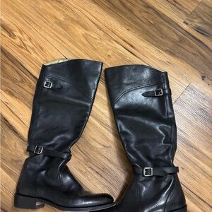 Black Leather Riding Boots